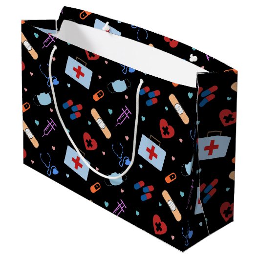 RN Verpleegkundige Student | Arts Medisch Patroon Groot Cadeauzakje (Achterkant Gekanteld)