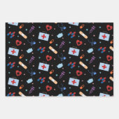 RN Verpleegkundige Student | Arts Medisch Patroon Inpakpapier Vel (Voorkant 3)