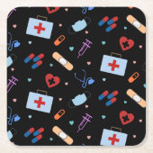 RN Verpleegkundige Student | Arts Medisch Patroon Kartonnen Onderzetters (Voorkant)