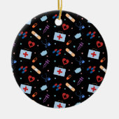 RN Verpleegkundige Student | Arts Medisch Patroon Keramisch Ornament (Voorkant)
