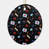 RN Verpleegkundige Student | Arts Medisch Patroon Keramisch Ornament (Links)