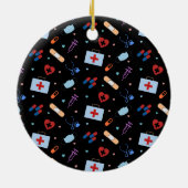 RN Verpleegkundige Student | Arts Medisch Patroon Keramisch Ornament (Achterkant)