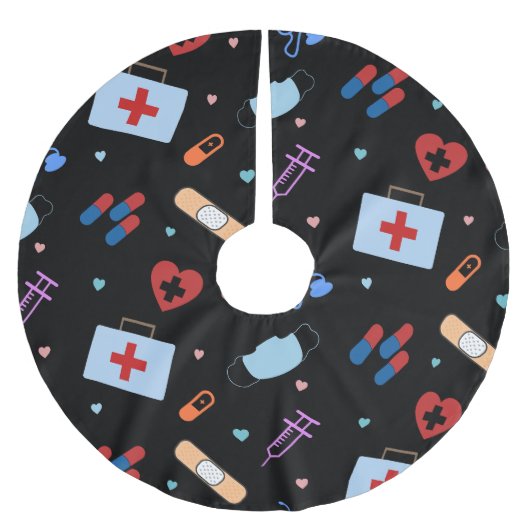 RN Verpleegkundige Student | Arts Medisch Patroon Kerstboom Rok (Voorkant)