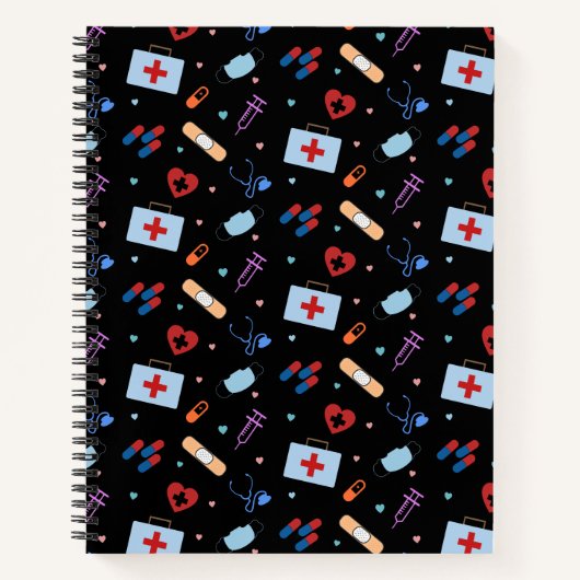 RN Verpleegkundige Student | Arts Medisch Patroon Notitieboek (Voorkant)