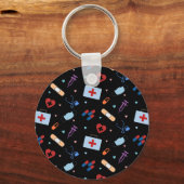 RN Verpleegkundige Student | Arts Medisch Patroon Sleutelhanger (Voorkant)