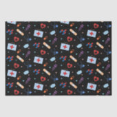 RN Verpleegkundige Student | Arts Medisch Patroon Tissuepapier (Voorkant)