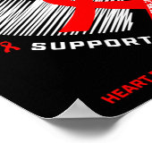 RN Verpleegkundigen Ik Draag Red Heart Disease Awa Poster (Hoek)