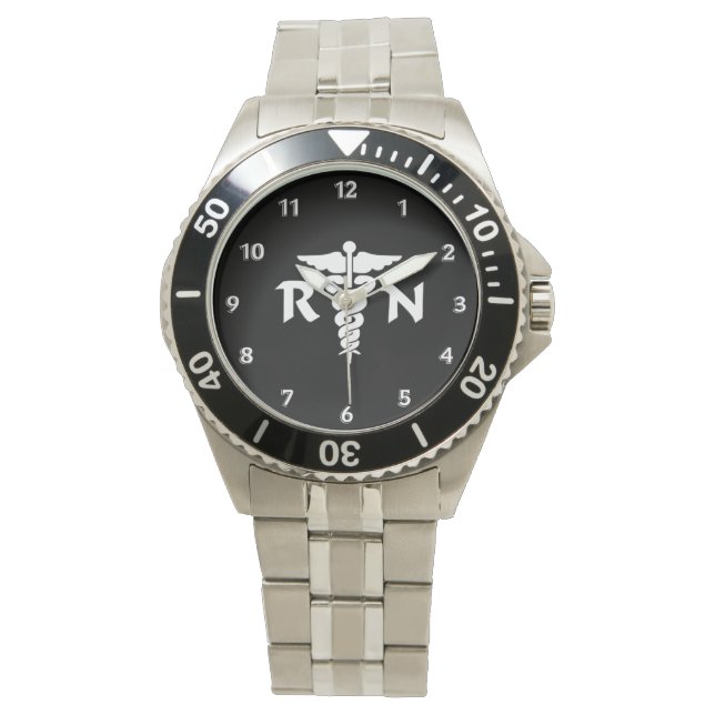 RN Verpleegkundigen Medisch symbool Horloge (Voorkant)