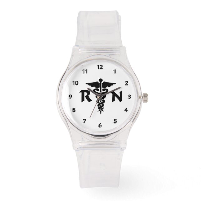 RN Verpleegkundigen Medisch symbool Horloge (Voorkant)