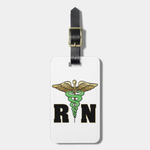 RN verpleegster Bagagelabel