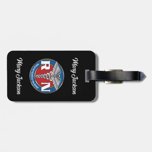 RN verpleegster Bagagelabel (Achterkant horizontaal)