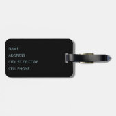 RN verpleegster - Blauwgroen en zwart Bagagelabel (Achterkant horizontaal)