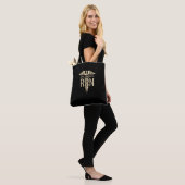 RN verpleegster - goud en zwart Tote Bag (Op model)