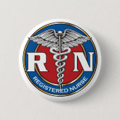 RN verpleegster Ronde Button 5,7 Cm (Voorkant)