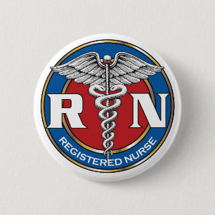RN verpleegster Ronde Button 5,7 Cm
