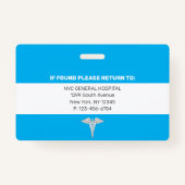 RN verpleegster | Ziekenhuisarts Foto-ID Badge (Achterkant)