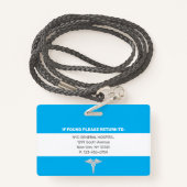 RN verpleegster | Ziekenhuisarts Foto-ID Badge (Achterkant met draagriem)