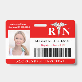 RN verpleegster | Ziekenhuisarts Foto-ID Badge