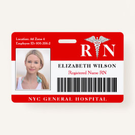 RN verpleegster | Ziekenhuisarts Foto-ID Badge