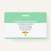 RN verpleegster | Ziekenhuisarts Foto-ID Badge (Achterkant)