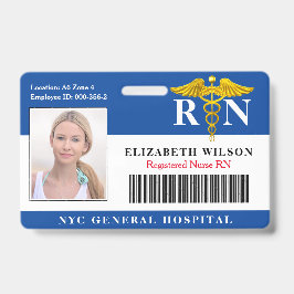 RN verpleegster | Ziekenhuisarts Foto-ID Badge