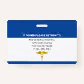 RN verpleegster | Ziekenhuisarts Foto-ID Badge (Achterkant)