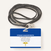 RN verpleegster | Ziekenhuisarts Foto-ID Badge (Achterkant met draagriem)