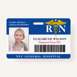 RN verpleegster | Ziekenhuisarts Foto-ID Badge