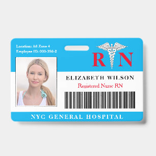 RN verpleegster   Ziekenhuisarts Foto-ID Badge