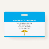 RN verpleegster | Ziekenhuisarts Foto-ID Badge (Achterkant)