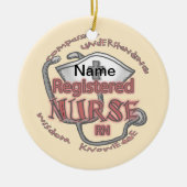 RN-verpleegsteraxioma Keramisch Ornament (Voorkant)