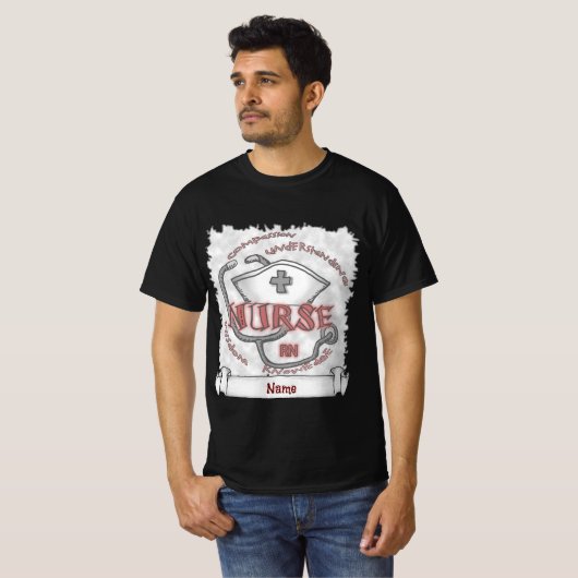 RN-verpleegsteraxioma T-shirt (Voorkant volledig)