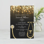 RN Verpleging Goud Afstuderen Celebration Kaart (Staand voorkant)