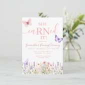 RN Wildflower Afstuderen Pinning Invitation Kaart (Staand voorkant)
