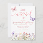 RN Wildflower Afstuderen Pinning Invitation Kaart (Voorkant)