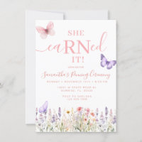 RN Wildflower Afstuderen Pinning Invitation