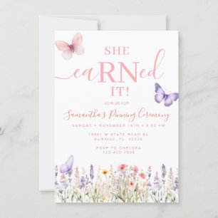 RN Wildflower Afstuderen Pinning Invitation Kaart