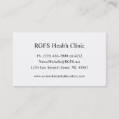 RNA Geregistreerde Visitekaartjes van leder (Achterkant)