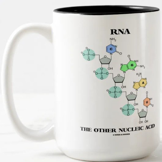 RNA het andere nucleïnezuur (chemische structuur) Tweekleurige Koffiemok