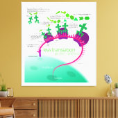 RNA Vertaling in Eiwitsynthesediagram Canvas Afdruk (Insitu (Woonkamer))