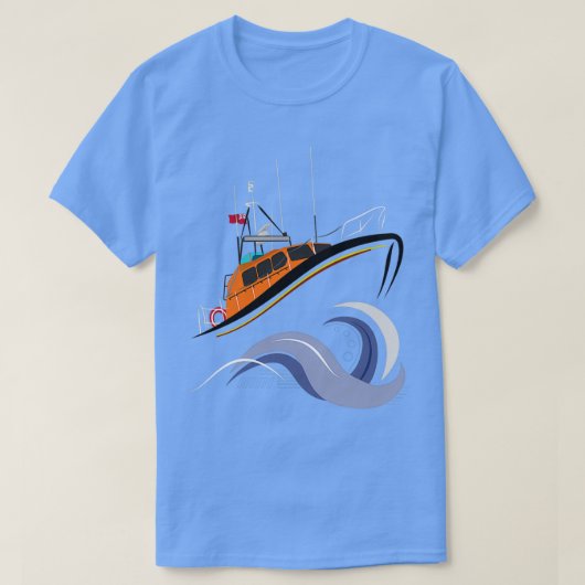 RNLI Lifeboat In Rough Seas T-shirt (Design voorkant)