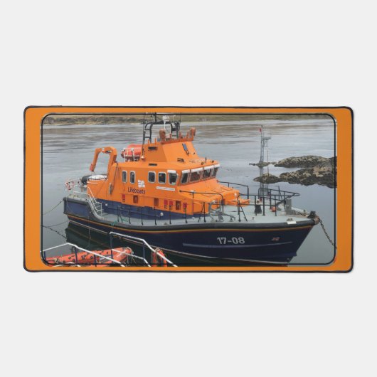 RNLI Lifeboat, Port Askaig, Islay, Schotland op ee Bureaumat (Voorkant)