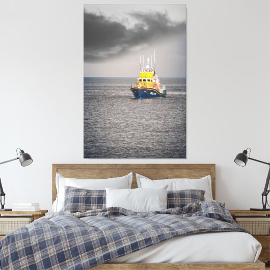 RNLI Lifeboot Canvas Afdruk (Insitu (Slaapkamer))