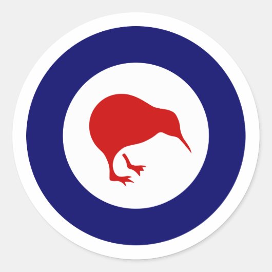 Rnzaf afgerdel, Nieuw-Zeeland Ronde Sticker (Voorkant)