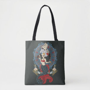 Roс oco mermaid art nouveau tote bag