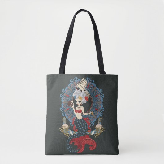 Roс oco mermaid art nouveau tote bag (Voorkant)