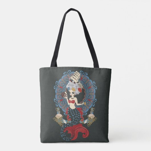 Roс oco mermaid art nouveau tote bag (Achterkant)