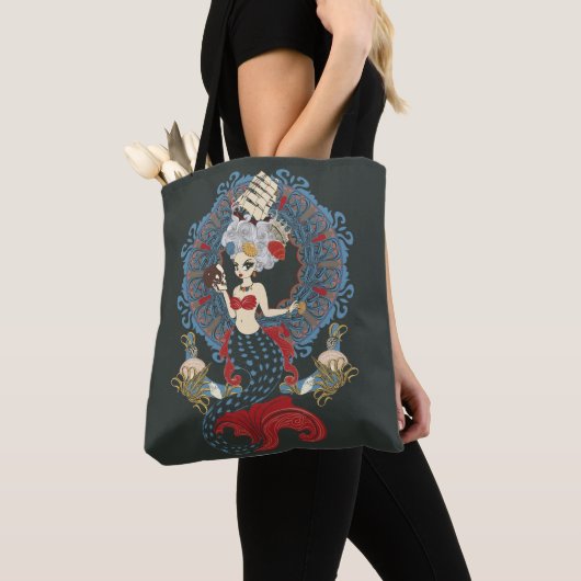 Roс oco mermaid art nouveau tote bag (Dichtbij)