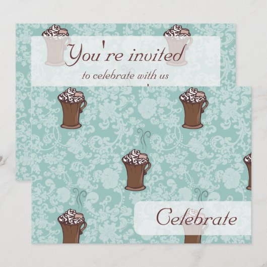 Ro-cacao, uitnodiging van 5 x 7 inch (Voorkant / Achterkant)