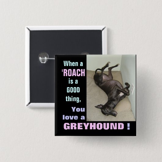 Roach Love Vierkante Button 5,1 Cm (Voorkant /achterkant)